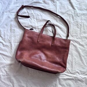 Madewell The Zip-Top‎ Leather Transport Carryall Bag